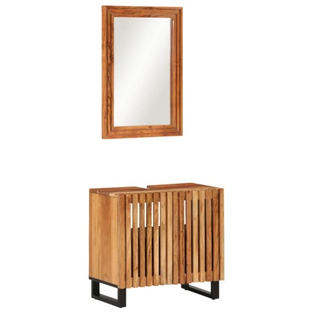 Conjunto de muebles de baño 2 piezas madera maciza de acacia de , Muebles de baño - Ref: Foro24-3217092, Precio: 178,09 €, De...