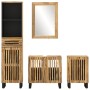 4-piece bathroom furniture set made of solid rough mango wood by , Bathroom furniture - Ref: Foro24-3217090, Price: 371,19 €,...