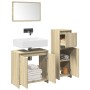 3-piece bathroom furniture set made of Sonoma oak plywood. by , Bathroom furniture - Ref: Foro24-3324973, Price: 116,93 €, Di...