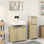 Set de muebles de baño 3 pzas madera contrachapada roble Sonoma de , Muebles de baño - Ref: Foro24-3324973, Precio: 114,44 €,...