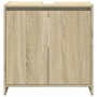 Set de muebles de baño 3 pzas madera contrachapada roble Sonoma de , Muebles de baño - Ref: Foro24-3324973, Precio: 114,44 €,...