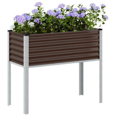 Braune Stahl-Pflanzschale 100x41x90 cm | Foro24|Onlineshop| Casa, Jardín y Más Foro24.es