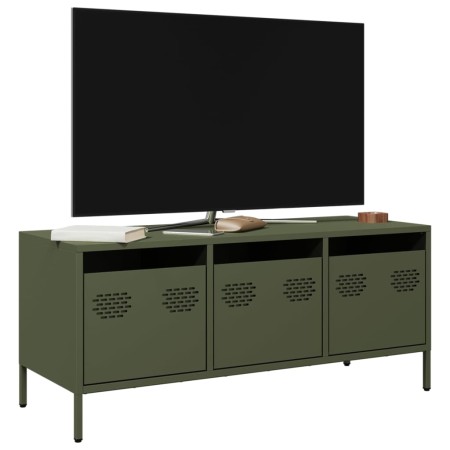 TV-Möbel aus kaltgewalztem Stahl in Olivgrün 101,5x39x43,5 cm von , TV-Möbel - Ref: Foro24-851230, Preis: 186,30 €, Rabatt: %