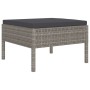 Set de muebles de jardín 10 pzas y cojines ratán sintético gris de vidaXL, Conjuntos de jardín - Ref: Foro24-3056976, Precio:...