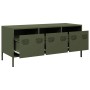 TV stand made of cold-rolled steel in olive green, 101.5x39x43.5 cm by , TV Furniture - Ref: Foro24-851230, Price: 186,30 €, ...