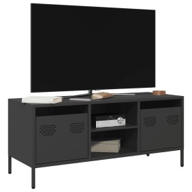 Mueble para TV acero laminado en frío negro 101,5x39x43,5 cm de , Muebles TV - Ref: Foro24-851298, Precio: 167,83 €, Descuent...