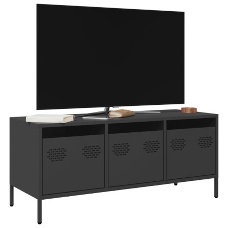 Mueble para TV acero laminado en frío negro 101,5x39x43,5 cm de , Muebles TV - Ref: Foro24-851226, Precio: 177,00 €, Descuent...