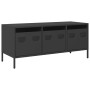 TV stand made of black cold-rolled steel 101.5x39x43.5 cm by , TV Furniture - Ref: Foro24-851226, Price: 177,00 €, Discount: %