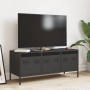 Mueble para TV acero laminado en frío negro 101,5x39x43,5 cm de , Muebles TV - Ref: Foro24-851226, Precio: 177,00 €, Descuent...