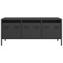 TV stand made of black cold-rolled steel 101.5x39x43.5 cm by , TV Furniture - Ref: Foro24-851226, Price: 177,00 €, Discount: %