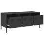 Mueble para TV acero laminado en frío negro 101,5x39x43,5 cm de , Muebles TV - Ref: Foro24-851226, Precio: 177,00 €, Descuent...