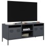 TV stand made of cold-rolled anthracite steel, 101.5x39x43.5 cm by , TV Furniture - Ref: Foro24-851300, Price: 176,50 €, Disc...