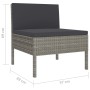 Set de muebles de jardín 10 pzas y cojines ratán sintético gris de vidaXL, Conjuntos de jardín - Ref: Foro24-3056976, Precio:...