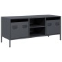 TV stand made of cold-rolled anthracite steel, 101.5x39x43.5 cm by , TV Furniture - Ref: Foro24-851300, Price: 176,50 €, Disc...