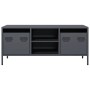 TV stand made of cold-rolled anthracite steel, 101.5x39x43.5 cm by , TV Furniture - Ref: Foro24-851300, Price: 176,50 €, Disc...