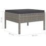 Set de muebles de jardín 10 pzas y cojines ratán sintético gris de vidaXL, Conjuntos de jardín - Ref: Foro24-3056976, Precio:...