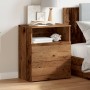 Aged engineered wood bedside table 50x32x60 cm by , Nightstands - Ref: Foro24-856564, Price: 62,01 €, Discount: %