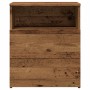 Aged engineered wood bedside table 50x32x60 cm by , Nightstands - Ref: Foro24-856564, Price: 62,01 €, Discount: %