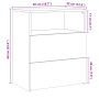 Mesita de noche madera de ingeniería envejecida 50x32x60 cm de , Mesitas de noche - Ref: Foro24-856564, Precio: 62,01 €, Desc...