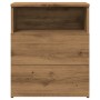 Mesita de noche madera de ingeniería roble artisan 50x32x60 cm de , Mesitas de noche - Ref: Foro24-856566, Precio: 61,96 €, D...