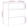 Mesita de noche madera de ingeniería roble artisan 50x32x60 cm de , Mesitas de noche - Ref: Foro24-856566, Precio: 61,96 €, D...