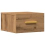 Wall-mounted bedside table in artisan oak color, 35x35x20 cm. by , Nightstands - Ref: Foro24-857065, Price: 38,90 €, Discount: %