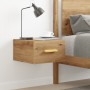 Wall-mounted bedside table in artisan oak color, 35x35x20 cm. by , Nightstands - Ref: Foro24-857065, Price: 38,90 €, Discount: %