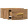 Wall-mounted bedside table in artisan oak color, 35x35x20 cm. by , Nightstands - Ref: Foro24-857065, Price: 38,90 €, Discount: %