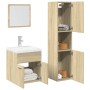 Set de muebles de baño 3 pzas madera contrachapada roble Sonoma de , Muebles de baño - Ref: Foro24-3324992, Precio: 98,31 €, ...