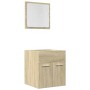 Set de muebles de baño 2 pzas madera contrachapada roble Sonoma de , Muebles de baño - Ref: Foro24-856367, Precio: 48,27 €, D...