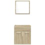 Set de muebles de baño 2 pzas madera contrachapada roble Sonoma de , Muebles de baño - Ref: Foro24-856367, Precio: 48,27 €, D...