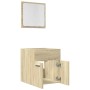 Set de muebles de baño 2 pzas madera contrachapada roble Sonoma de , Muebles de baño - Ref: Foro24-856367, Precio: 48,27 €, D...