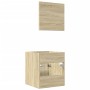 Set de muebles de baño 2 pzas madera contrachapada roble Sonoma de , Muebles de baño - Ref: Foro24-856367, Precio: 48,27 €, D...