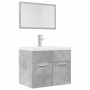 Set muebles de baño 2 piezas madera contrachapada gris hormigón de , Muebles de baño - Ref: Foro24-856373, Precio: 61,60 €, D...