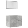 Bathroom furniture set, 2 pieces, gray plywood with concrete finish. by , Bathroom furniture - Ref: Foro24-856373, Price: 61,...