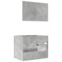 Bathroom furniture set, 2 pieces, gray plywood with concrete finish. by , Bathroom furniture - Ref: Foro24-856373, Price: 61,...