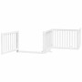 Folding dog gate 12 panels white poplar wood 960 cm by , Dog kennels and fences - Ref: Foro24-3155676, Price: 267,08 €, Disco...