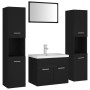 Engineered wood black bathroom furniture set | Foro24|Onlineshop| Casa, Jardín y Más Foro24.es