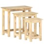 Stackable tables, set of 3, made of solid mango wood. by , Side tables - Ref: Foro24-287489, Price: 148,43 €, Discount: %