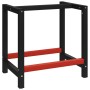 Banco de trabajo estructura metal negro y rojo 80x57x79 cm de , Patas para mesas - Ref: Foro24-147923, Precio: 80,07 €, Descu...