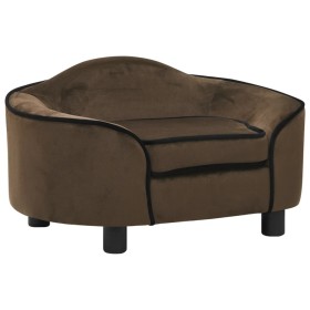 Plush brown dog sofa 67x47x36 cm