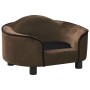 Hundesofa aus braunem Plüsch 67x47x36 cm | Foro24|Onlineshop| Casa, Jardín y Más Foro24.es