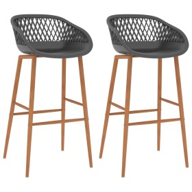 Kitchen stools 2 units gray