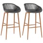 Kitchen stools 2 units gray | Foro24|Onlineshop| Casa, Jardín y Más Foro24.es