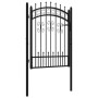 Black coated steel spear point fence gate 103x175cm by , garden gates - Ref: Foro24-151091, Price: 156,01 €, Discount: %