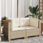 Corner garden sofas with 2 synthetic rattan beige cushions by , Outdoor sofas - Ref: Foro24-365916, Price: 183,36 €, Discount: %