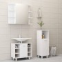 3-piece glossy white engineered wood bathroom furniture set by vidaXL, Bathroom furniture - Ref: Foro24-3056949, Price: 166,4...