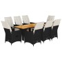 9-piece garden dining set with black synthetic rattan cushions by , Garden sets - Ref: Foro24-3276862, Price: 1,00 €, Discoun...