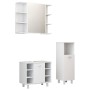 Juego muebles de baño 3 pzas madera de ingeniería blanco brillo de vidaXL, Muebles de baño - Ref: Foro24-3056949, Precio: 166...