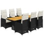 Garden table and chairs set 7 pieces with black PE rattan cushions | Foro24|Onlineshop| Casa, Jardín y Más Foro24.es